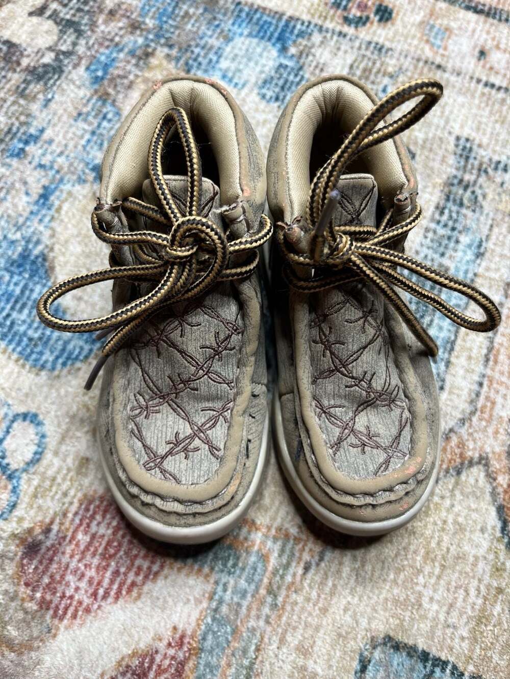 Twister Jackson Barbed Wire Light Up Casual Lace-Up Kids Boots
